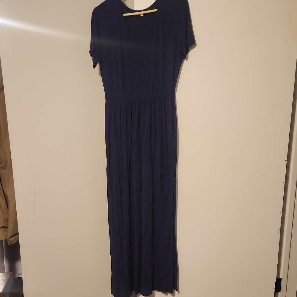 Elegant Navy Blue Maxi Dress